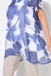 Chiffon-Bluse, doppellagig, A-Linie, Rundhals, Halbarm