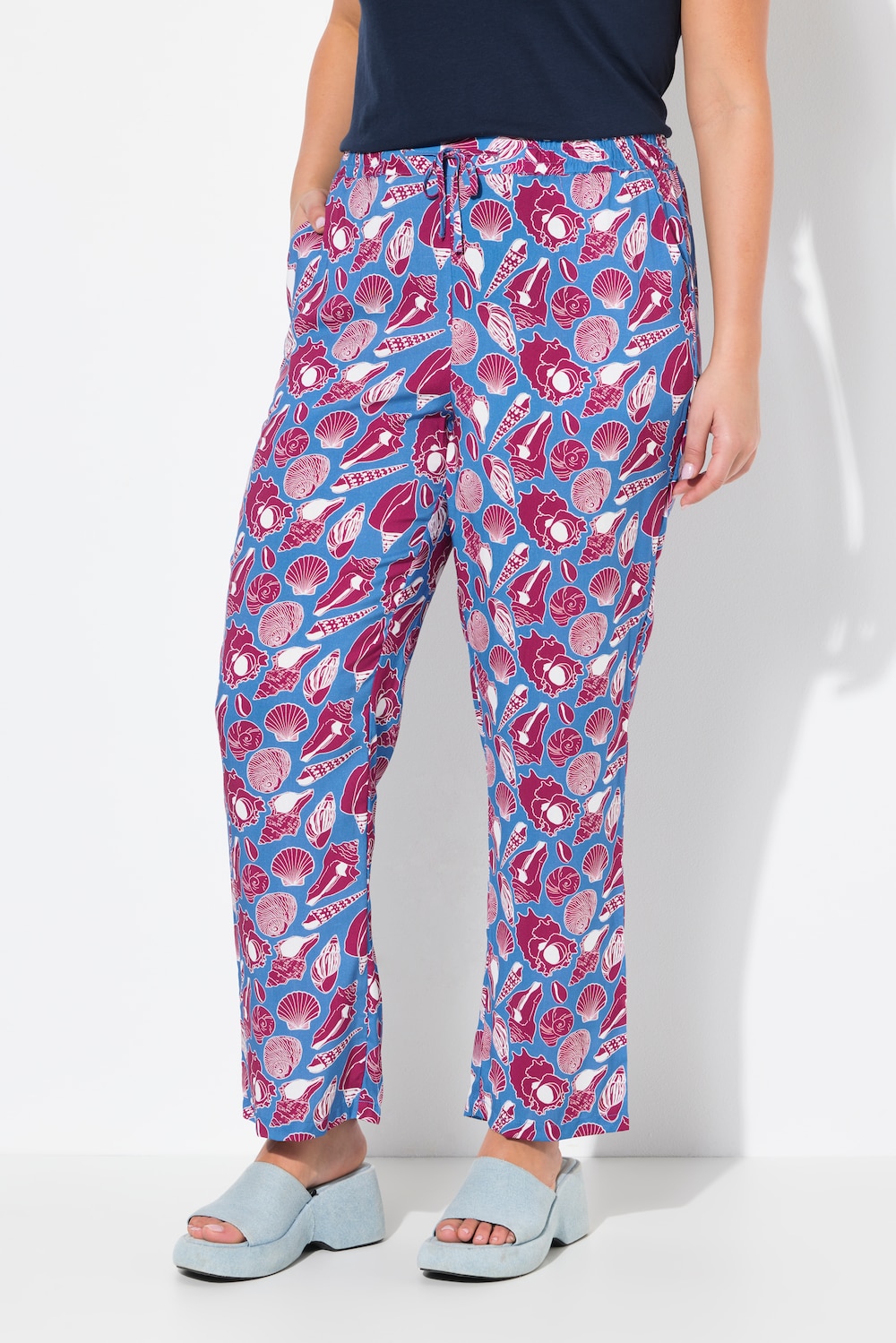 Große Größen Hose Rose, Damen, blau, Größe: 62/64, Viskose, Ulla Popken