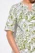 T-shirt, bladeren, A-lijn, tuniekhals, halve mouw