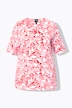 Abstract Foliage Short Sleeve Split Neck Tee