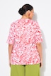 Abstract Foliage Short Sleeve Split Neck Tee