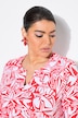 Abstract Foliage Short Sleeve Split Neck Tee