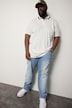 Jean STHUGE ventre confort, denim délavé, coupe Modern Straight Fit 5 poches - jusqu'à la taille 74