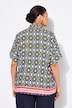 Bluse, skulderslitasje, oversized, skjortekrage, halvermet