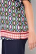 Bluse, skulderslitasje, oversized, skjortekrage, halvermet