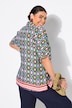 Bluse, skulderslitasje, oversized, skjortekrage, halvermet