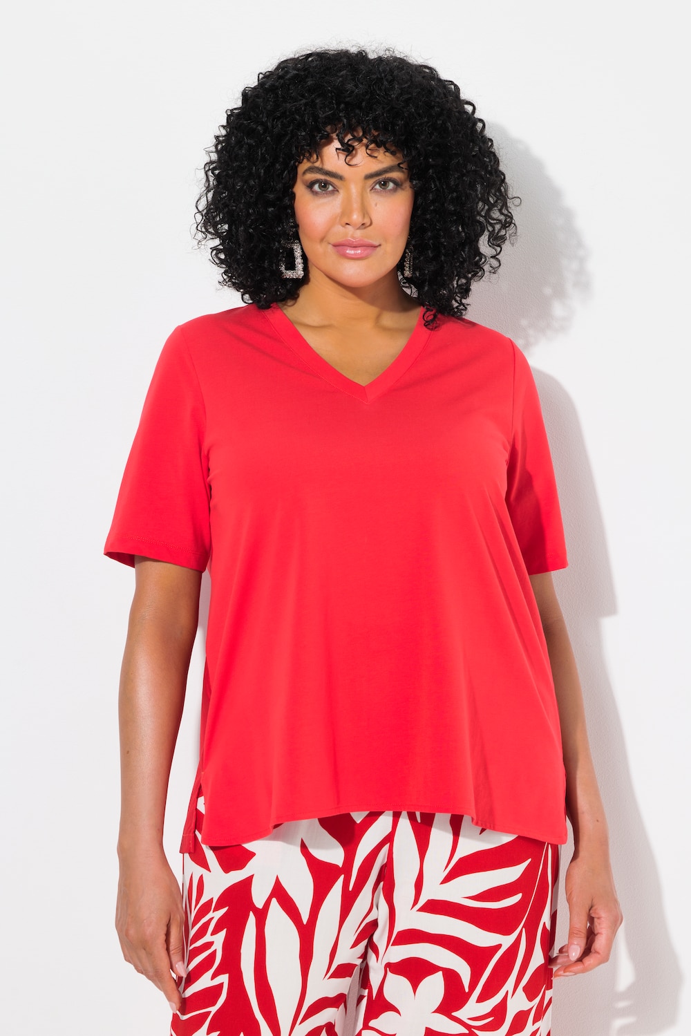 Große Größen T-Shirt, Damen, rot, Größe: 42/44, Ulla Popken