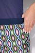 Broek, grafische print, wijde pijpen, elastische tailleband