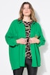 Musselinbluse, oversize, lomme med leopardlap