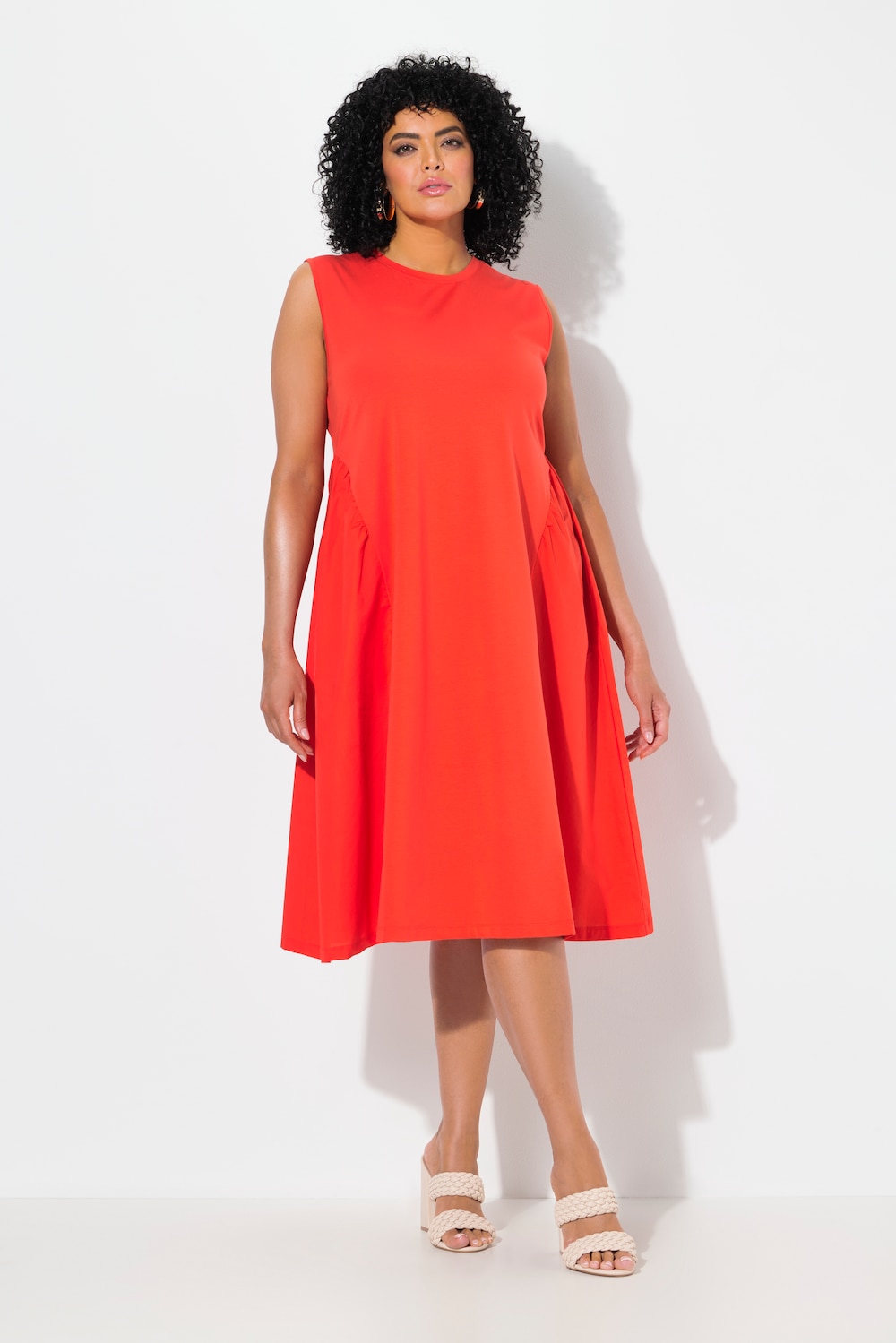 Große Größen Kleid, Damen, rot, Größe: 58/60, Baumwolle, Ulla Popken