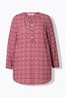 Bluse, A-form, blomsterprint, lange ærmer
