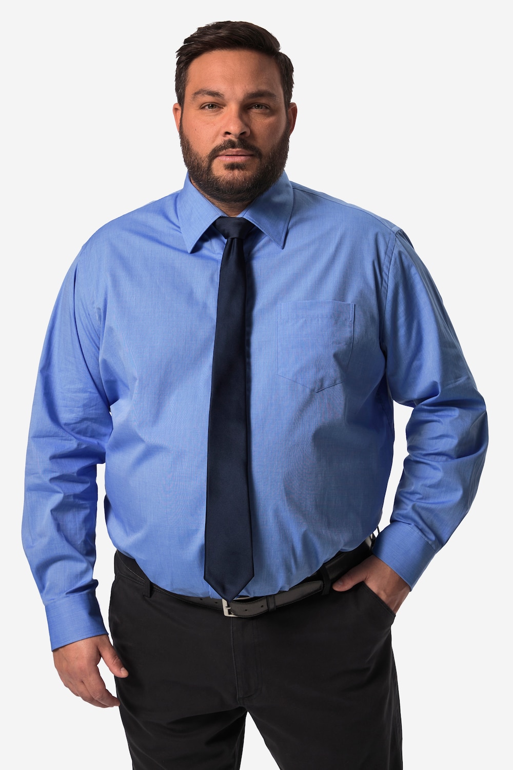 Men+ business-skjorte, lange ærmer, EasyCare, Vario-krave, Comfort Fit, op til str. 8XL
