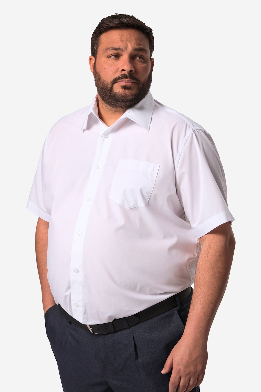 Men+ Businesshemd, Halbarm, Easy Care, Vario-Kragen, Comfort Fit, bis 8 XL
