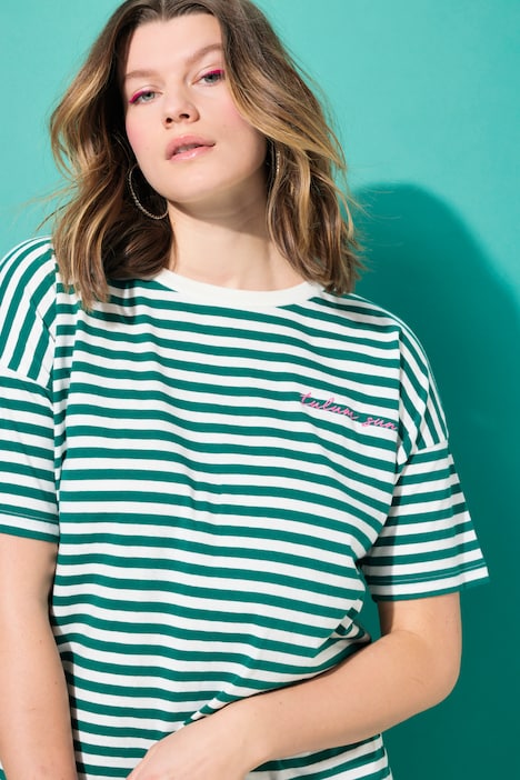 Striped City Embroidered Short Sleeve Tee