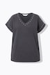 Oversized studded acid-washed T-shirt