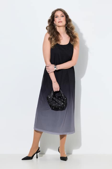 Kleid, ärmellose A-Linie, Mesh, Farbverlauf