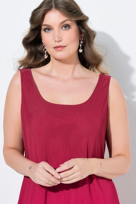 Kleid, ärmellose A-Linie, Mesh, Farbverlauf