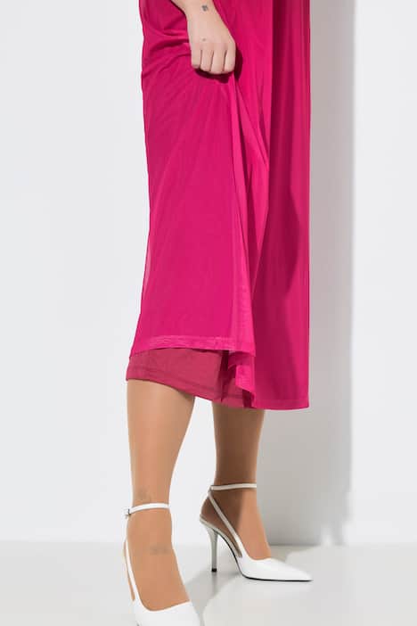 Kleid, ärmellose A-Linie, Mesh, Farbverlauf