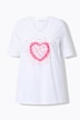 T-Shirt, A-form, hjerte-print