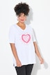 T-Shirt, A-form, hjerte-print