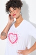 T-Shirt, A-form, hjerte-print