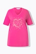 T-shirt, A-linjemodell, hjärtprint