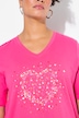 T-shirt, A-linjemodell, hjärtprint