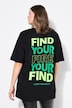 T-shirt dal taglio oversize con stampa fluo sul retro