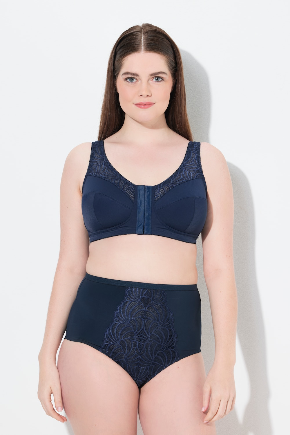 Große Größen Entlastungs-BH, Damen, blau, Größe: 110D, Synthetische Fasern/Elasthan, Ulla Popken