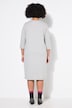 3/4-sleeve open edge sweatshirt dress