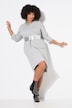 3/4-sleeve open edge sweatshirt dress