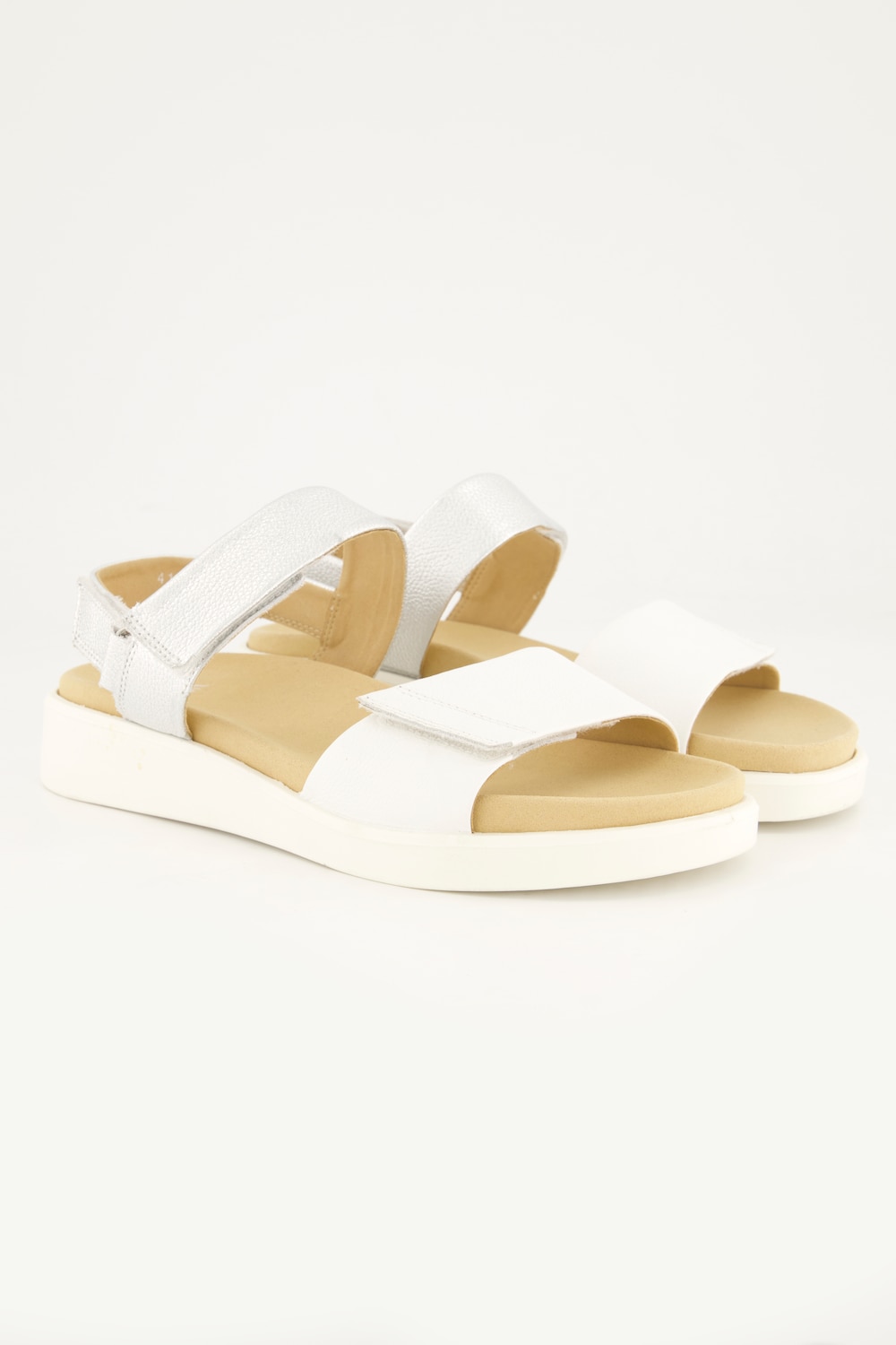 Leder-Sandalen, Damen, beige, Größe: 43, Sonstige/Leder, Ulla Popken