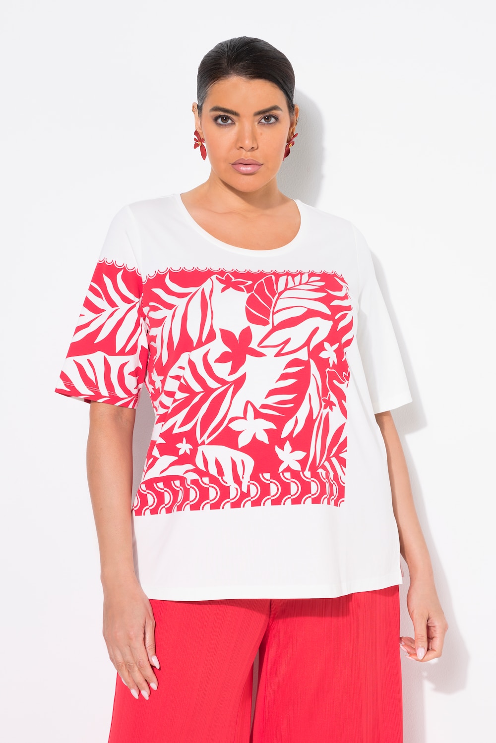 Große Größen T-Shirt, Damen, beige, Größe: 62/64, Baumwolle, Ulla Popken