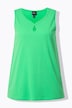 Top, cut-out, A-lijn, hartvormige hals, mouwloos