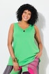 Top, cut-out, A-lijn, hartvormige hals, mouwloos
