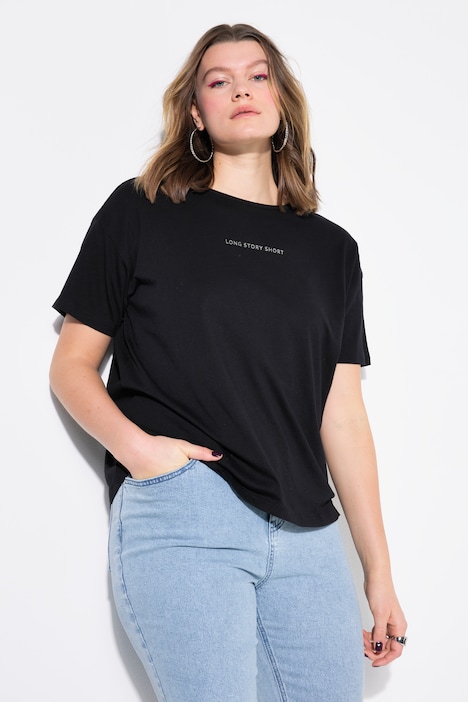 T-shirt oversize, message sur la poitrine