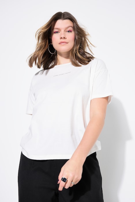 T-shirt, oversized, tekst-structuur