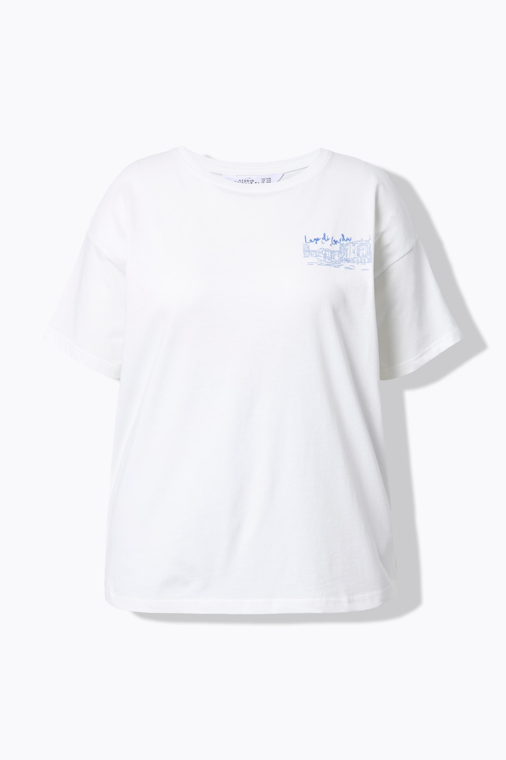 Stora storlekar T-shirt, Dam, vit, storlek: 42/44, Bomull, Studio Untold