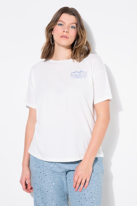 T-shirt dal taglio oversize con stampa e ricamo