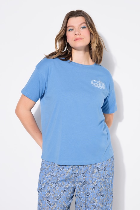 T-shirt dal taglio oversize con stampa e ricamo