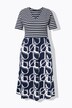 OEKO-TEX half-sleeve V-neck jersey dress