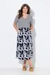 OEKO-TEX half-sleeve V-neck jersey dress