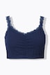Bustiers, set van 2, kanten randen, ajourtricot