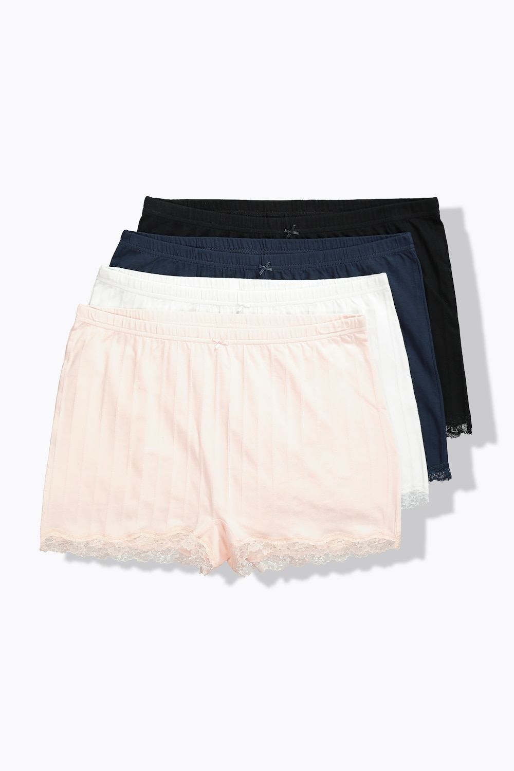 Pantys, 4er-Pack, Ajourjersey, Spitze