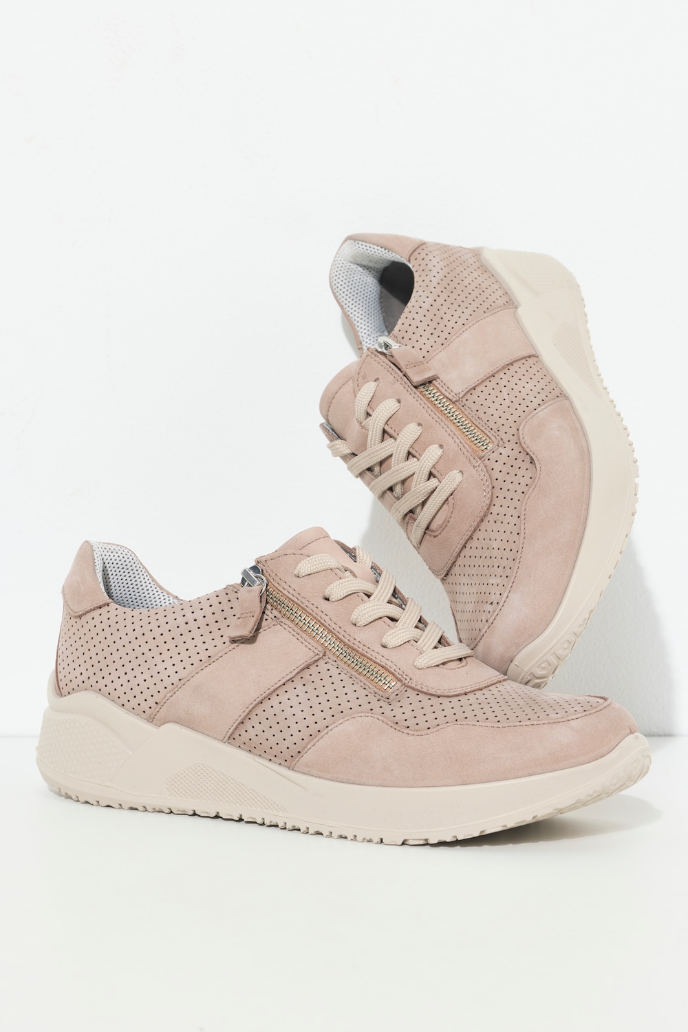 Jomos Leder-Sneaker, Damen, beige, Größe: 43, Sonstige/Leder, Ulla Popken