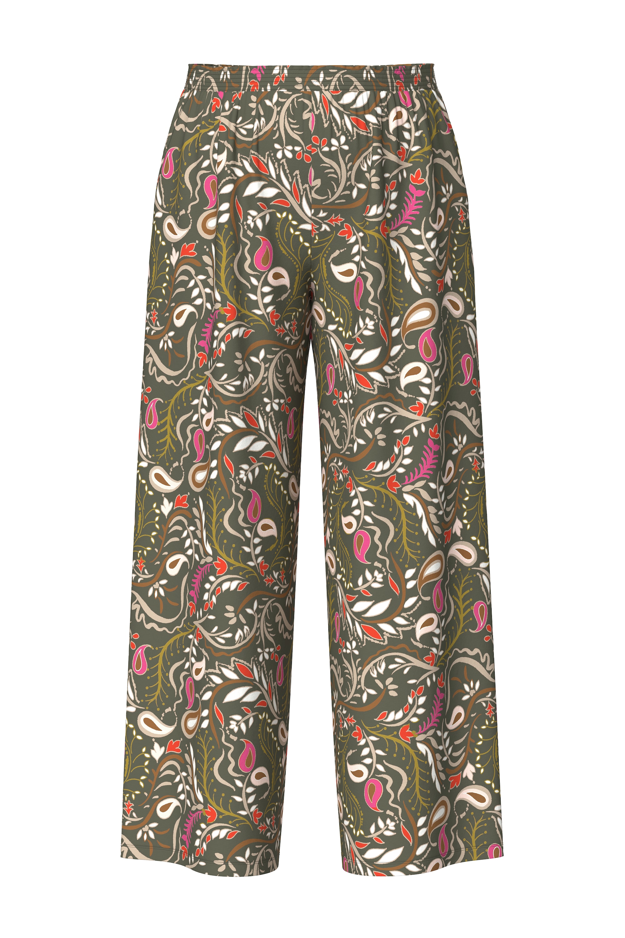 Ulla Popken Damen große Größen Pyjama Paisleymuster Rundhals Halbarm 839182