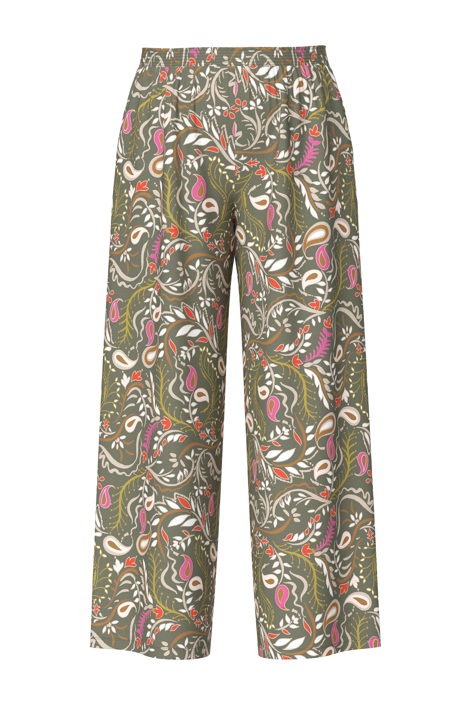 Ulla Popken Damen große Größen Pyjama Paisleymuster Rundhals Halbarm 839182