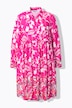 Blusa, forma en A, volante con estampado de flores