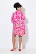 Blusa, forma en A, volante con estampado de flores