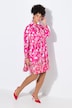 Blusa, forma en A, volante con estampado de flores